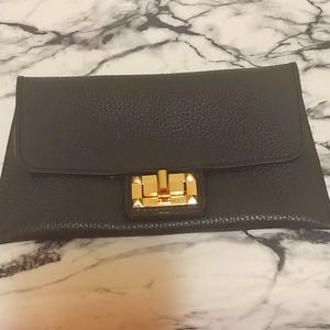 Valentino black caviar clutch Crossbody